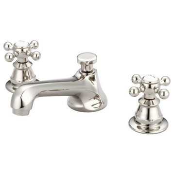 Lever Handles-American Widespread Lavatory Faucet, Polished Nickel Pvd Finish, C