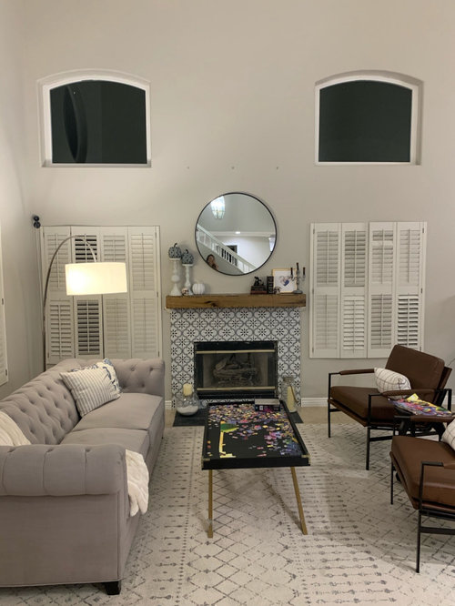 Mirror over fireplace
