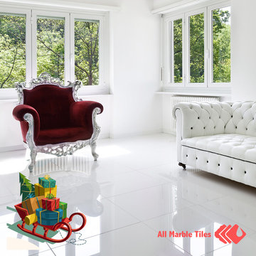 Arctic White Marble Tile, Mosaic, Moulding Collection
