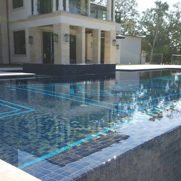 Luxury All Tile Steel Blue Pool & Spa