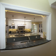 Knockdown wall in kitchen and countertop