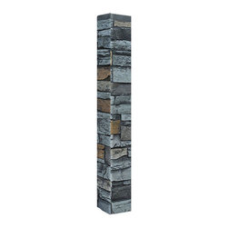 140-CT2-ALPINE DEEP STACKED STONE OUTSIDE CORNER - 48"H X 3 &frac12;" W X 1 &frac12;"D - Wall Panels
