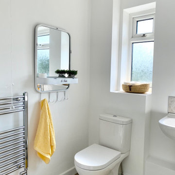 Family Bathroom with Yellow Accents