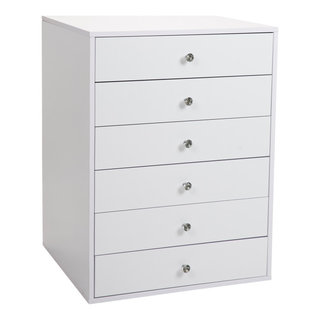 Impressions Vanity SlayStation Makeup Vanity Storage Drawer Unit with 9 Drawers (Bright White)