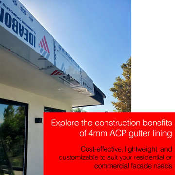 Aluminum Composite Panel (ACP / ACM) Gutter Lining and Soffit System in LA, CA