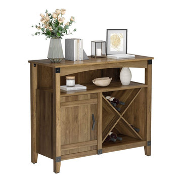 Modern Kitchen Oak Cabinets | Vintage Coffee Station Wine Bar Cabinet