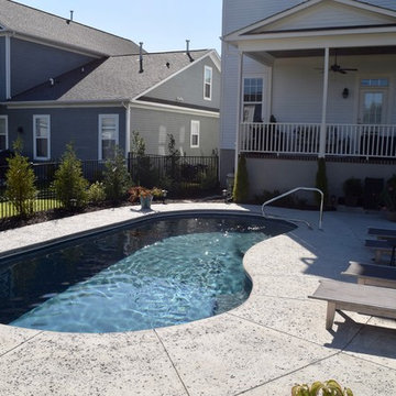 Trilogy Fiberglass Columbia Model Pool, Kidney Shaped
