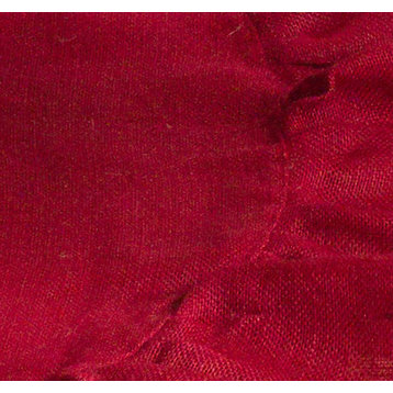 Ruffled Jute Christmas Tree Skirt, Red, 53"