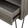 James Allan WEIF18259 18"W Modern Single Drawer Side Table - Slate Gray
