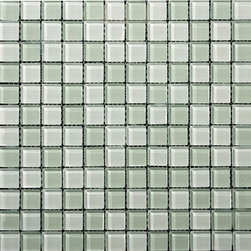 unico glass mosaic blends: soft crystal mosaic 12.5"x12.5" - Tile