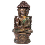 Singh Imports - Conisgned Meditating Buddha - This is avery serene and beautifully carved wooden Buddha. it is from Orissa state of India. very good condition. One of a kind