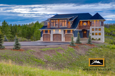 Example of a classic exterior home design in Calgary
