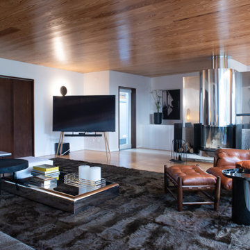 Living Room with Central Fireplace, Aroeira