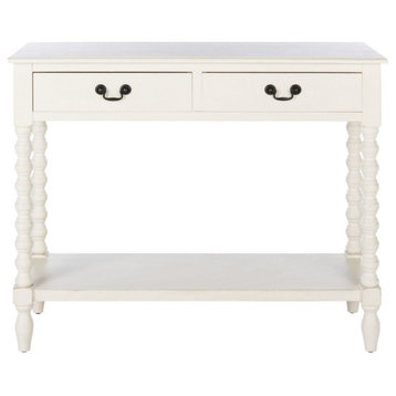 Thelma 2 Drawer Console Table Distressed White