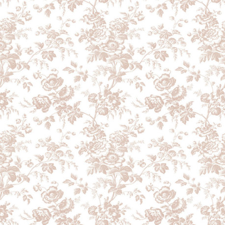 Anemone Toile Blush Wallpaper