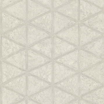 Mayari Platinum Tiled Wallpaper, White and Off-White, Bolt