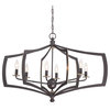 Minka-Lavery 4376-579 6 Light Chandelier Downton Bronze With Gold Highlights