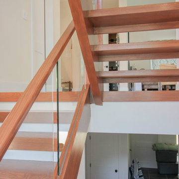 Project #78 | Modern Wood Staircase with Glass Panels
