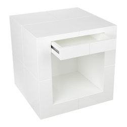 The Drawer Cube - White - Side Tables & End Tables