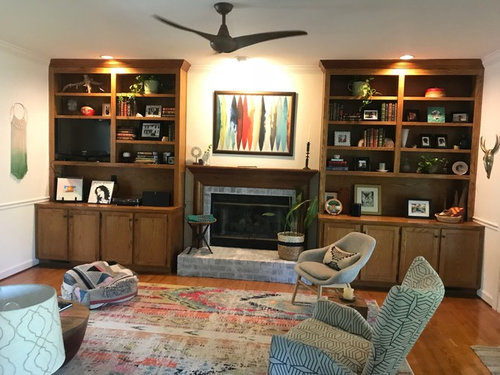 Paint Living Room Built In Bookshelves, Painting Built In Bookcases