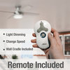 Hunter 52" Dempsey Low Profile Brushed Nickel Ceiling Fan, LED Kit and Remote