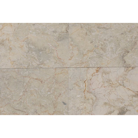 Sahara Gold Marble Tiles, Honed Finish, 18"x18", Set of 24