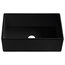 Austen Farmhouse Fireclay 30" Single Bowl Kitchen Sink, Tea Kettle Gloss Black