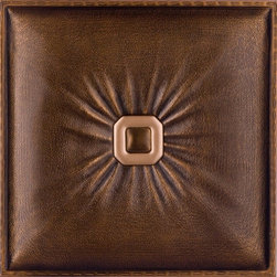 DCT LRT02 Faux Leather Ceiling Tile - Vintage Gold - Ceiling Tile