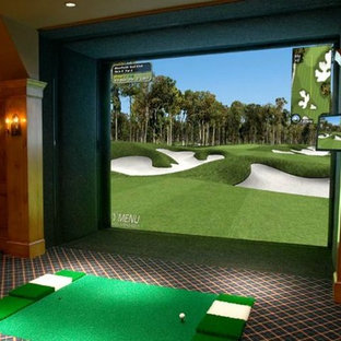 Inspiration for a classic home cinema in San Diego.