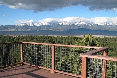 Inspiration for a rustic deck remodel in Denver