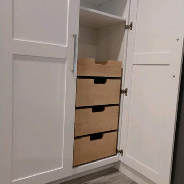 White Custom Basement/Garage Storage Cabinets