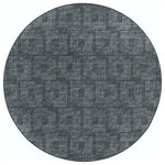 Dalyn Rugs - Delano DA1 Midnight 6' x 6' Round Rug - Delano collection is a subtle multi tonal geometric style. Incredible casual color movement using modern state of the art prismatic processing technology. This allows for thousands of color combinations and shading in each design. Crafted in the USA using foreign & domestic materials and US labor. These area rugs are UV stabilized, fade resistant and stain resistant for long lasting color and durability. Extremely heavy, dense pile with soft feel and cushion with non-skid rubber backing incorporated. This rug collection is perfect for all family members and pet owners. Vacuum your rug regularly or shake out. Use straight suction vacuum only, spot clean with clear water.