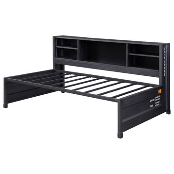 Acme Cargo Twin Storage Daybed and Trundle Gunmetal Finish