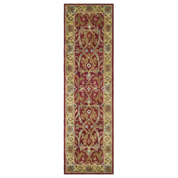 Safavieh Heritage Collection HG644 Rug, Red/Gold, 2'3" X 10'
