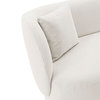 Contemporary Siri Sofa and Accent Chair Set With Pillows, Cream
