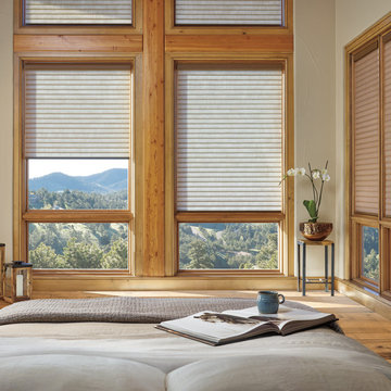 Modern Grey Bedroom Roller Shades by Hunter Douglas