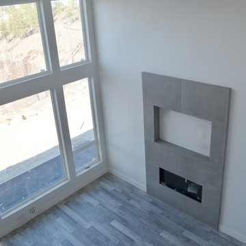 Modern Concrete Fireplace Surround