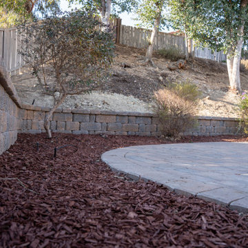 Tiered Retaining Wall & Hardscape Installation in Poway, CA