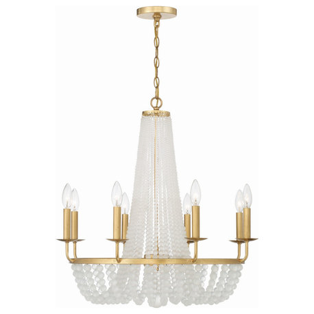 Bella 8-Light Chandelier, Antique Gold