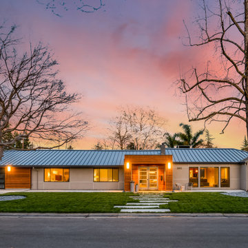 Modern Ranch Style Home with Standing Seam Metal Roof