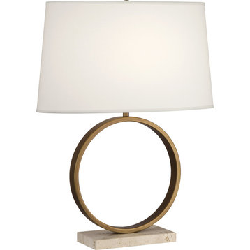 Logan Table Lamp, Aged Brass/Fondine