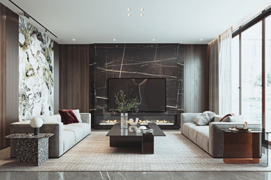 Example of a living room design in Vancouver