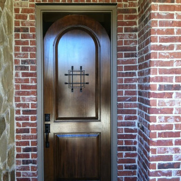 Arched Entry Door Installation in Square Door Frame - Frisco TX