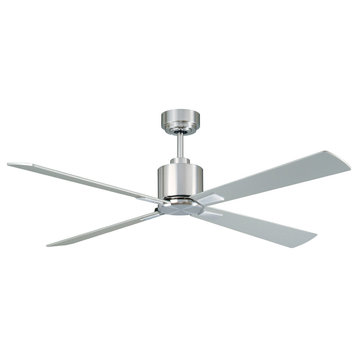 Lucci Air Climate 52" DC Ceiling Fan, Brushed Chrome, Silver