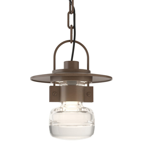 Mason Outdoor Ceiling Fixture, Coastal Bronze Finish, Clear Glass