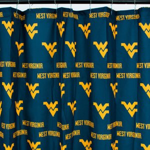 West Virginia Mountaineers Printed Shower Curtain Cover, 70" x 72"