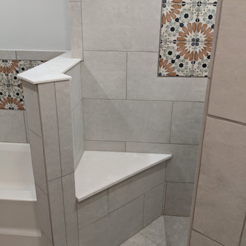 Master Bathroom remodel Horseheads before and after