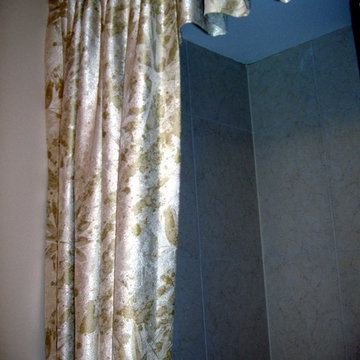Custom Bath Curtain and Valance