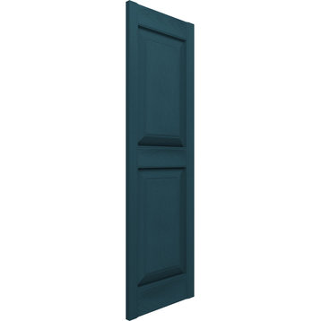 Standard 2-Equal Raised Panel Shutters, Midnight Blue, 14 3/4"Wx59"H