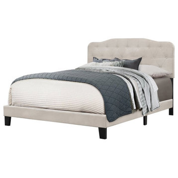 Hillsdale Nicole Upholstered Queen Panel Bed in Fog